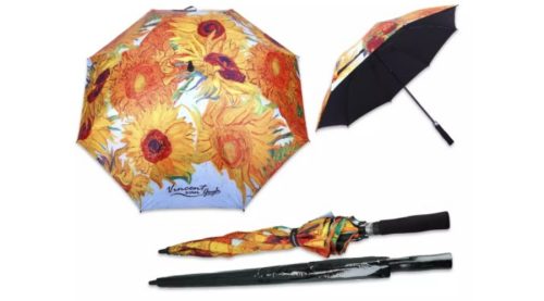 H.C.021-6620 Esernyő, Hossz: 93 cm, dia: 120 cm, Van Gogh: Napraforgók
