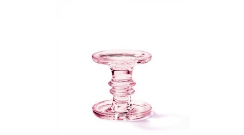 AMB.17134528  Üveg gyertyatartó 11x11cm,rose