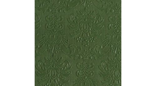 AMB.12504939 Elegance dark green dombornyomott papírszalvéta 25x25cm,15db-os