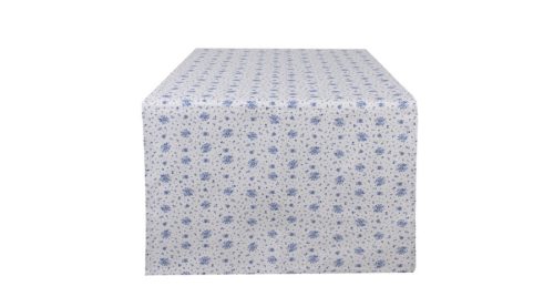CLEEF.BRB64 Asztali futó 50x140cm 100% pamut, Blue Rose Blooming